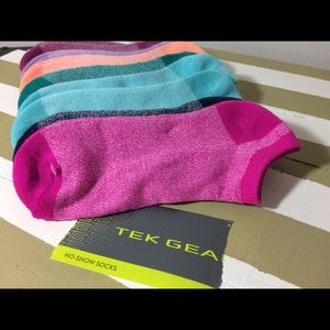 No-show tek gear sock bundle of 7 pairs New!